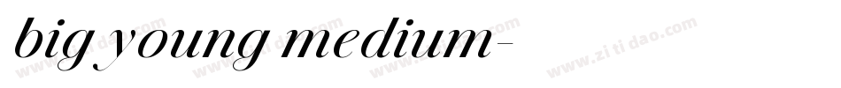 big young medium字体转换